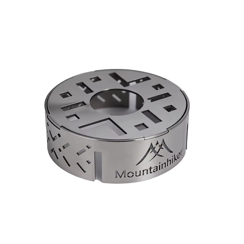 MOUNTAINHIKER Tragbarer Outdoor-Kassettenherd mit Windschutz in Silber - Bild 5