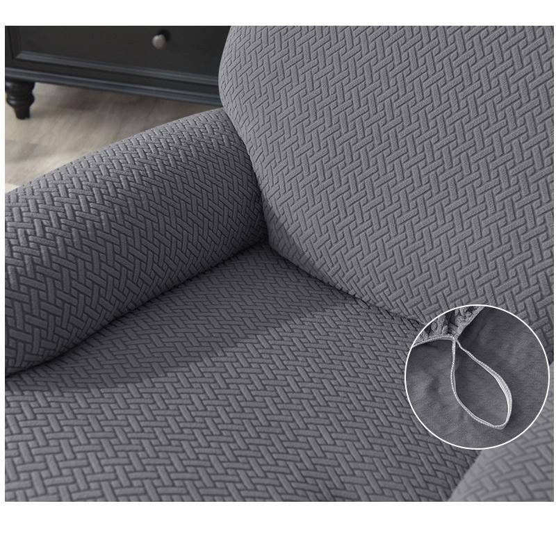 Stretch Relaxsesselbezug aus Jacquard in Grau für Einzelsofas und Recliner - Bild 3