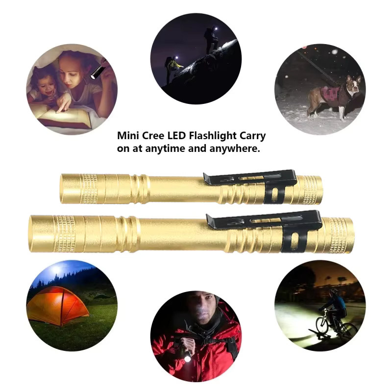 Heinast Tragbare Mini-LED-Stiftleuchte mit Clip, ultrahell mit hoher Lumen-Leistung für Camping, Outdoor und Notfälle - Bild 2