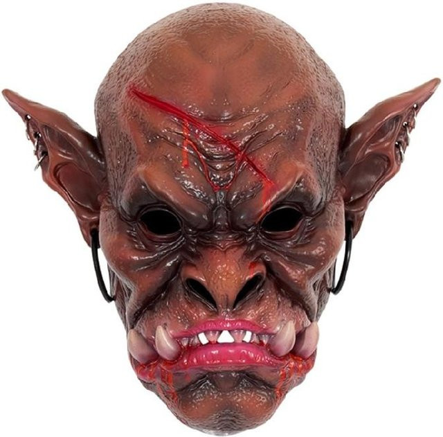 Argon Vampir Maske Zombie Kopf Maske, Schwarz, Fantasy - Bild 1