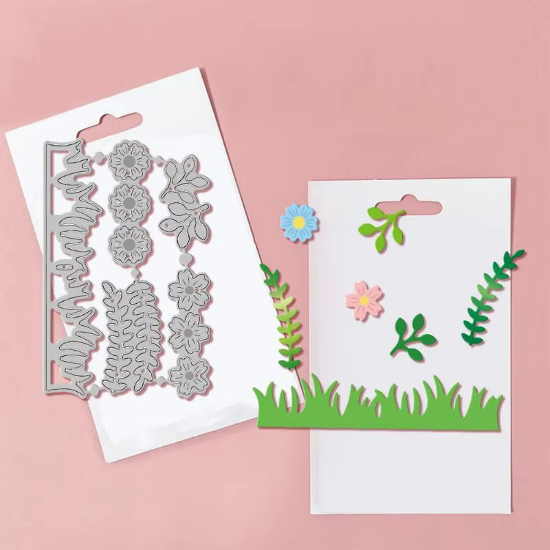 2er-Set Metall Schneidwerk für Bastelarbeiten mit Motiven Katze Vogel Blume und Baum für Scrapbooking und Papierhandwerk - Bild 2