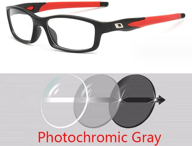 Paslu Sportbrille, Rechteck, Vollrand, Acetate, Damen, transparent, black - Bild 1