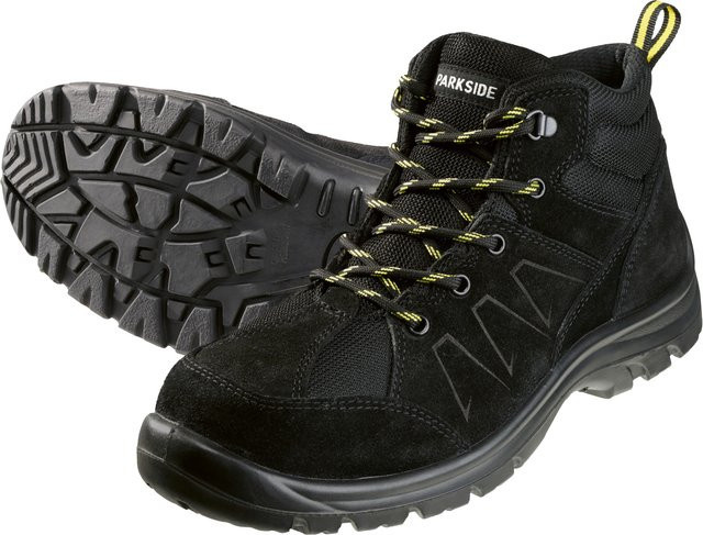 Parkside Herren Sicherheitsschuhe S3 aus Leder, Schwarz, Größe 43 - Bild 1