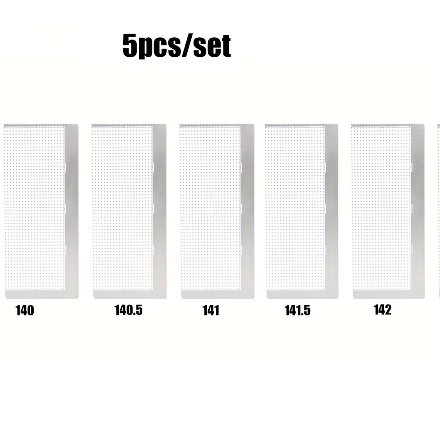 5er-Set Edelstahl Lineale für Diamond Painting mit Blank Grids in Silber und Grau - Bild 4