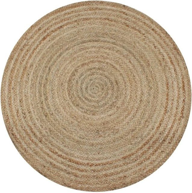 vidaXL Teppich Jute geflochten, beige, Durchmesser: 150 cm - Bild 1
