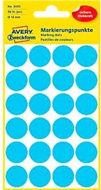 Avery Zweckform Markierungspunkte 3005 Blau Ø 18 mm 96 Stück Permanent haftend aus Papier - Bild 2
