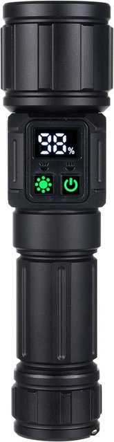 TOMTOP JMS Outdoor-LED-Taschenlampe in Schwarz mit zoombarem Licht und wiederaufladbarem Akku - Bild 1