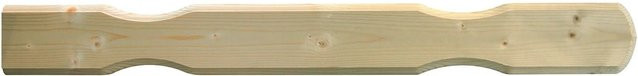 Balkonbrett aus Fichte in Braun, B/T/H: 84,0 x 9,0 x 1,8 cm - Bild 1