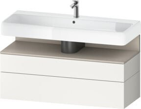Duravit Waschtischunterschrank Qatego in Weiß, Wandhängend, B/T/H: 119 x 47 x 59 cm - Bild 1