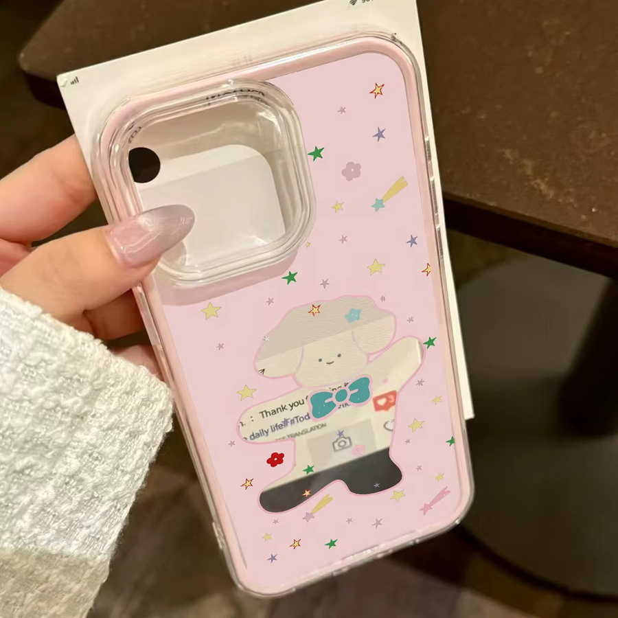 Stoßfeste Handyhülle mit Cartoon-Welpen-Design für iPhone 11 bis iPhone 17 Pro Max in Bonbonfarben - Bild 2