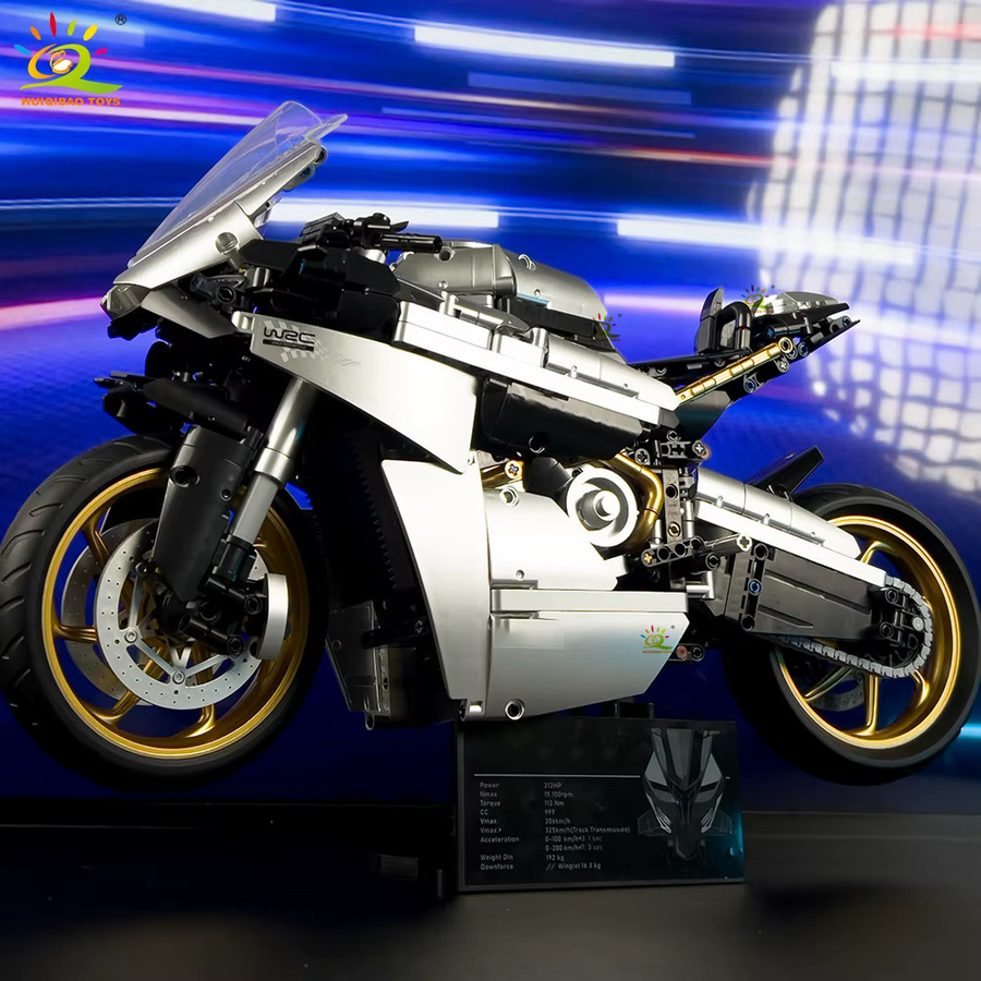 HUIQIBAO MOC Motorrad Modell, Bausteine, 1.641 Teile, 1:5 - Bild 4