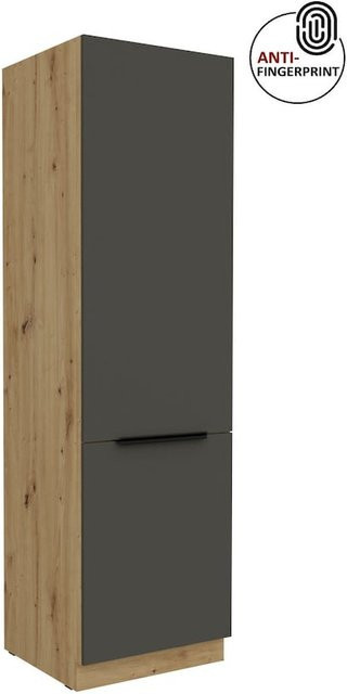 Küchen Hochschrank ARIA in Graphite matt mit Anti Fingerprint Effekt, Breite: 60 cm - Bild 1