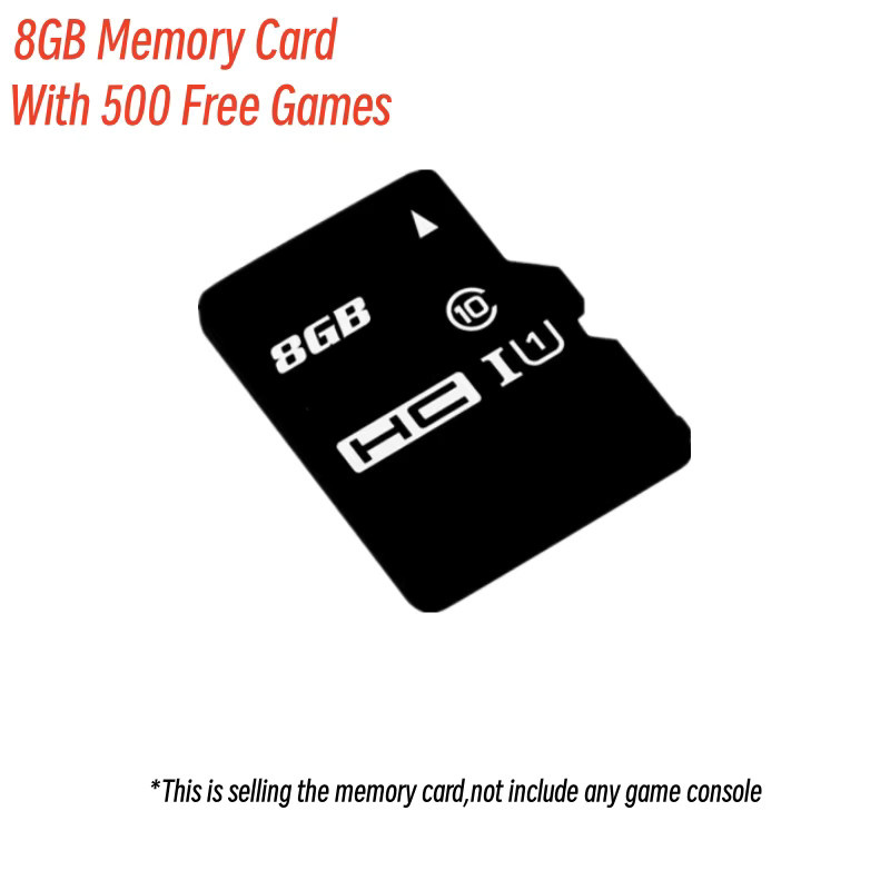 Haolonggcp MicroSD Speicherkarte für X6 Spielekonsole mit 10.000 Retro-Spielen in Schwarz (8 GB/32 GB) - Bild 4