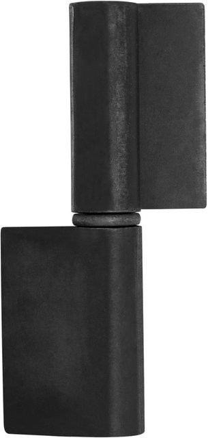SO-TECH Anschweißband Außen mit langer Fahne aus Stahl in Schwarz Matt, Durchmesser: 25 mm, Höhe: 150 mm - Bild 1