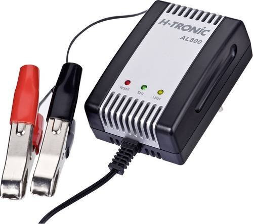 H-Tronic Bleiakku-Ladegerät AL800 in Schwarz für 6 V und 12 V mit max. 0,8 A Ladestrom - Bild 1