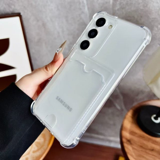 Transparente Kartentasche Brieftasche Hülle für Samsung Galaxy S22 - Bild 1