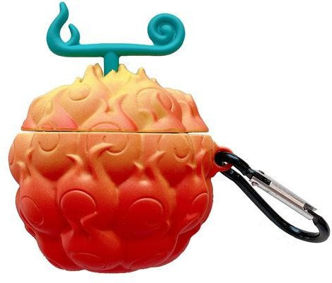 Schutzhülle für Apple AirPods Pro 2 und AirPods 4 in 3D Teufelsfrüchte Design aus Silikon, Multicolor - Bild 1