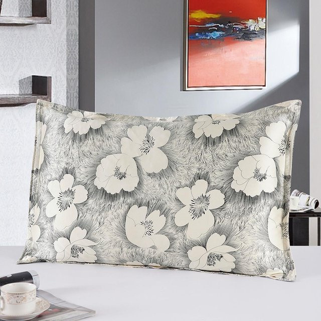 JMG Clothing Seidenkissenbezug aus 100% Maulbeerseide mit floralem Design, Mehrfarbig, B/H: 40 x 40 cm - Bild 1