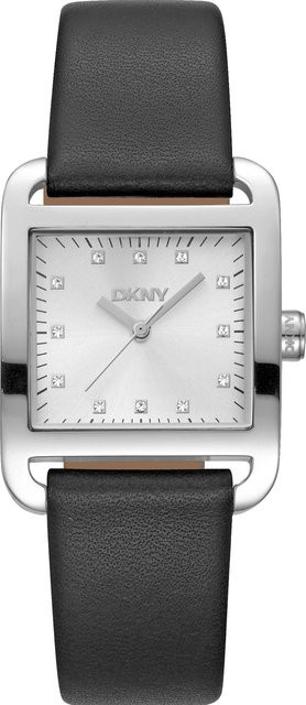 DKNY Damenuhr City Midi, Quarz, Edelstahl, 34 mm, Silber - Bild 1