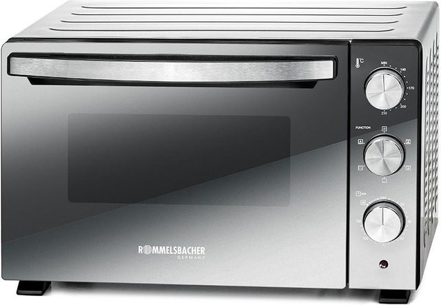 Rommelsbacher BGS 1500 Mini-Backofen mit Grill- und Heißluftfunktion in Silber - Bild 1