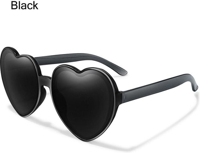 Dote Sonnenbrille, Herzform, Vollrand, Kunststoff, Schwarz, Damen - Bild 1