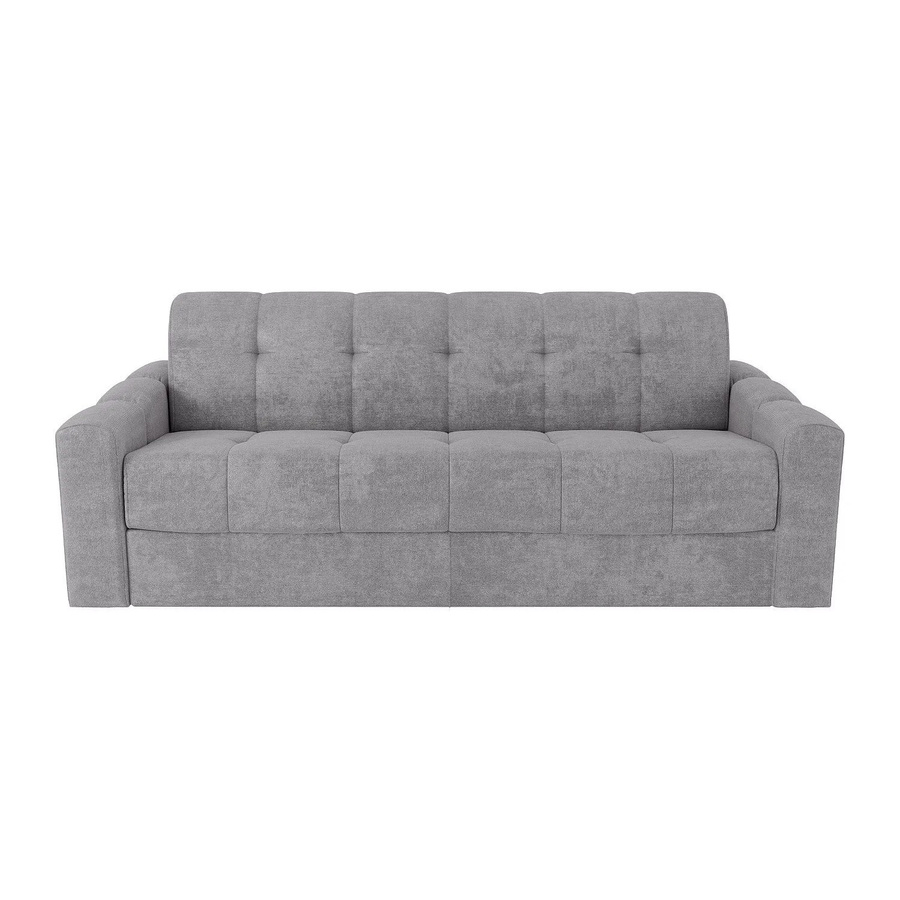 Vente-unique Schlafsofa Darielo Hellgrau mit Stoffbezug B/T/H: 140 x 190 cm - Bild 2