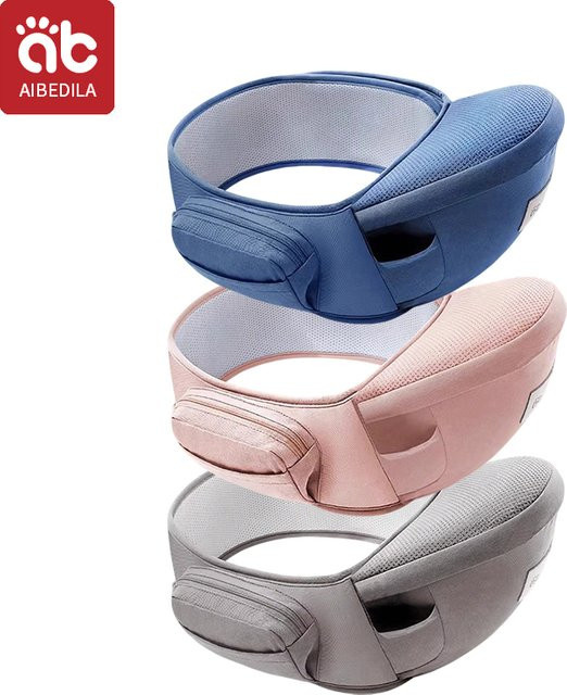 AIBEDILA Baby Tragehilfe mit Hüftstütze und Hipseat in Pink oder Blau für Neugeborene und Kleinkinder - Bild 1