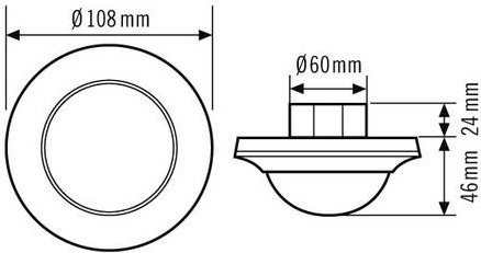 ESYLUX EP10428432 Decken-Präsenzmelder in Schwarz für den Einbau - Bild 1