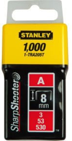 Stanley Klammern Typ A, 4 mm, 1000 Stück, gelb, verzinkt - Bild 1