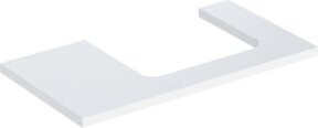 Geberit Waschtisch-Platte One in Weiß mit hochglänzender Lackierung und rechtem Ausschnitt, B/T/H: 90 x 47 x 3 cm - Bild 1