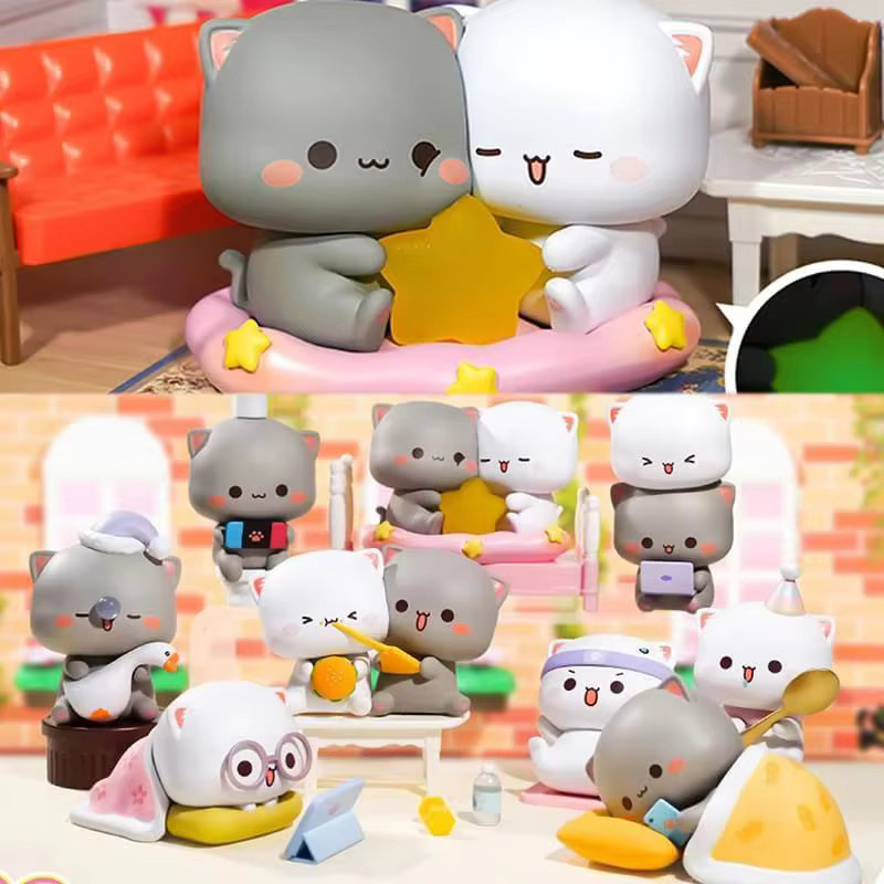 Mitao 4-Jahreszeiten-Glückskatze Blindbox Multicolor Cartoon-Figur als Schreibtisch-Dekoration und Geschenk für Jungen und Mädchen - Bild 1