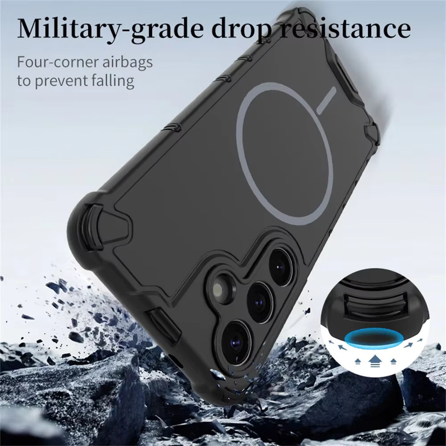 Rutschfeste und robuste Samsung Schutzhülle mit starkem Magnet in Grün für S24 S25 S26 Plus S23 Ultra A56 A55 A54 A35 A34 A25 A15 A36 A14 - Bild 5