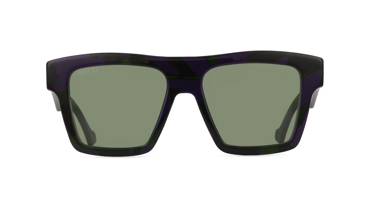 Gucci GG0962S Sonnenbrille Vollrand, Quadratisch, Acetat, Unisex, Braun, Grün - Bild 1