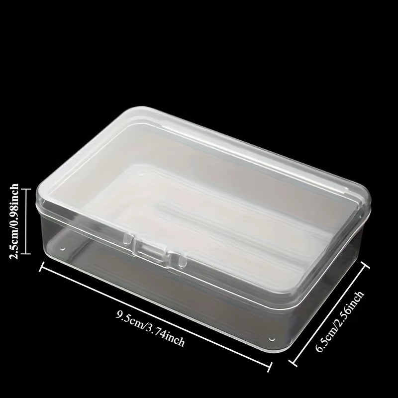 12 Stück transparente Spielkarten-Aufbewahrungsboxen aus Kunststoff mit Deckel, stapelbare Mini-Organizer für Visitenkarten und Schreibtischzubehör - Bild 2