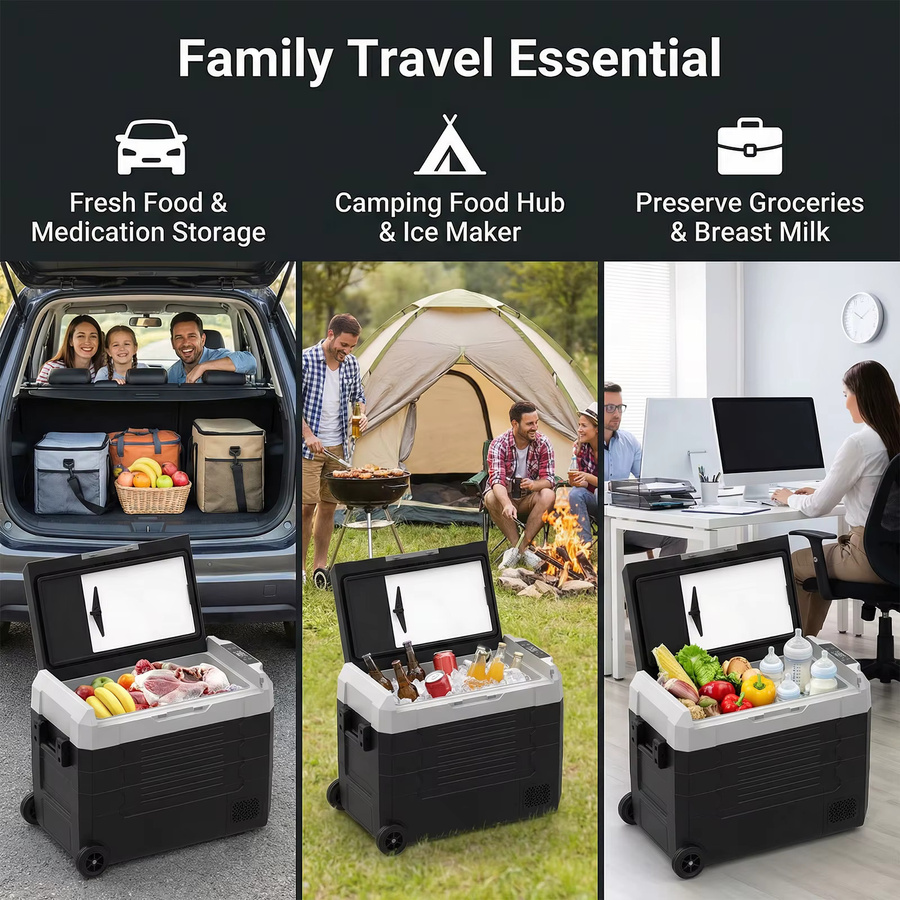 Podofo Tragbarer Autokühlschrank mit LED-Digitalanzeige für Camping und Reisen - Bild 4