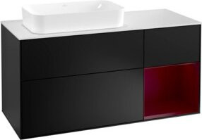 V&B Waschtischunterschrank Finion mit Wandbeleuchtung, Farbe Weiß lackiert, B/T/H: 120 x 50,1 x 50,1 cm - Bild 1