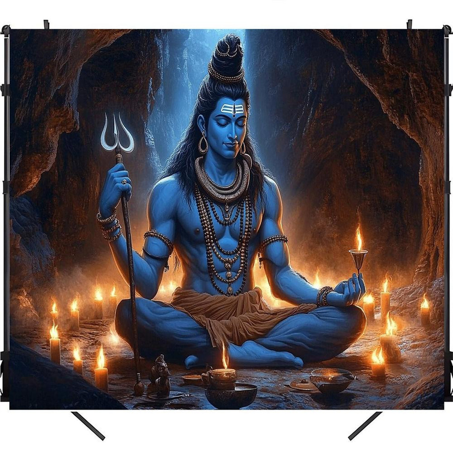 Lord Shiva Wandteppich von JMG Household Supplies, Mehrfarbig, B: 40 cm, H: 60 cm - Bild 3