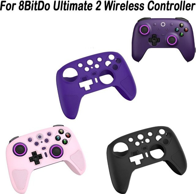 Stoßfeste Silikon-Gaming-Controller-Hülle in Schwarz für den 8BitDo Ultimate 2 Wireless Controller - Bild 1