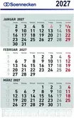 Soennecken Wandkalender 2027 Monatskalender in Schwarz, Rot und Weiß, Breite: 59,0 cm, Höhe: 28,5 cm - Bild 1