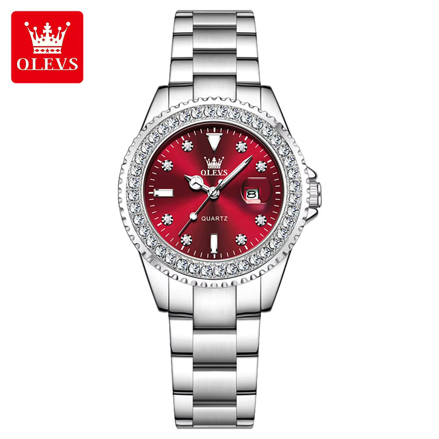 OLEVS Armbanduhr, Quarz, Edelstahl, Bicolor, Diamantbesetzt, Damen - Bild 5