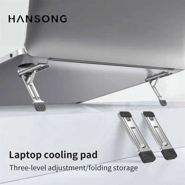 Hansong Tragbarer Laptop-Ständer aus Aluminiumlegierung, Mini-Klapphalter für MacBook und Notebook - Bild 1
