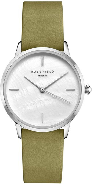 Rosefield Damenuhr, Quarz, Edelstahl, Leder, 36 mm, Weiß - Bild 1