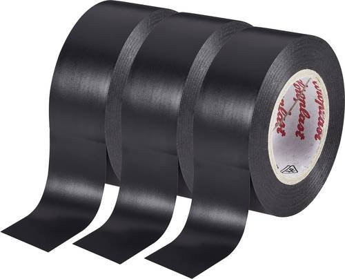 Coroplast 302 Isolierband Schwarz, 3 Stück, Breite: 15 mm, Länge: 10 m - Bild 1