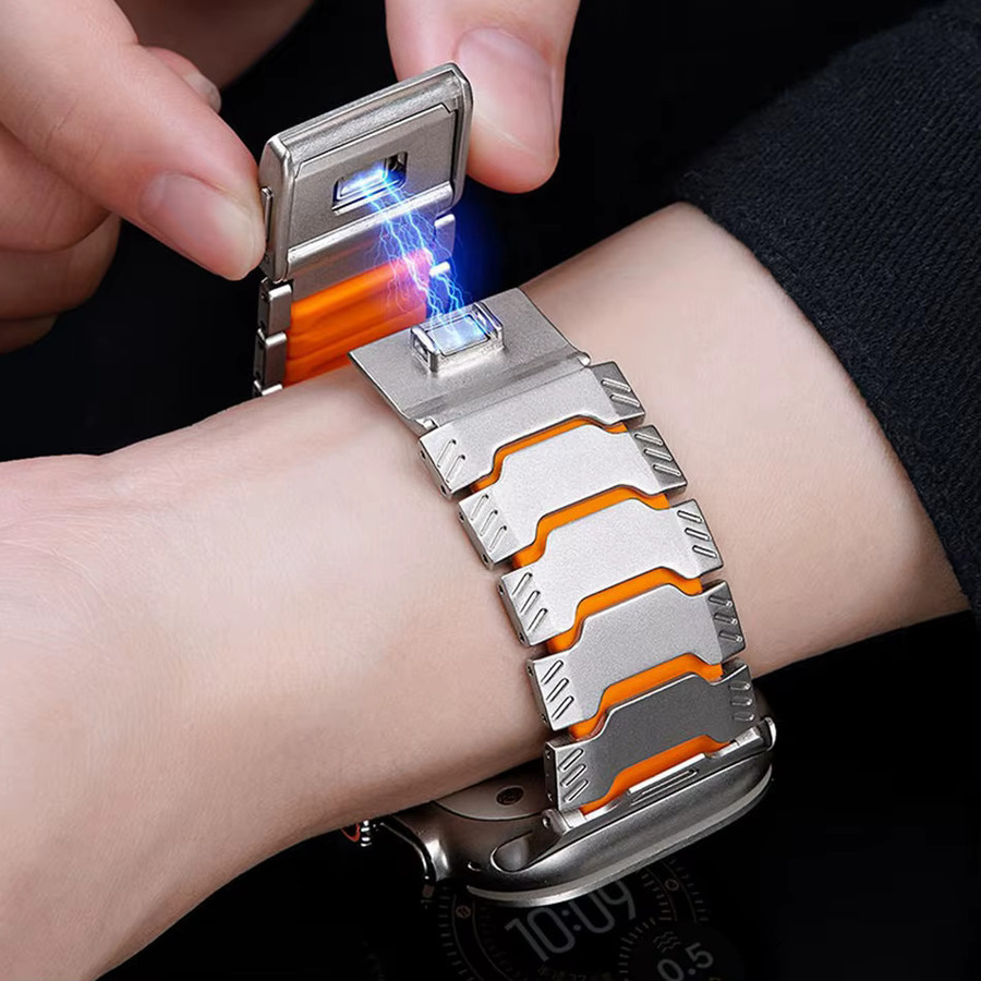 LuLuTom Uhrenarmband Titan, Kautschuk, Schwarz, Unisex - Bild 2