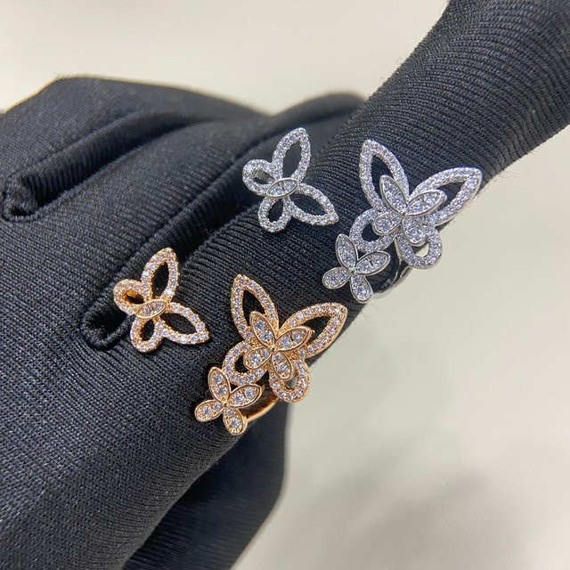 MESSITOK Ringe, 925 Silber, Diamant, Damen, Schmetterling - Bild 1