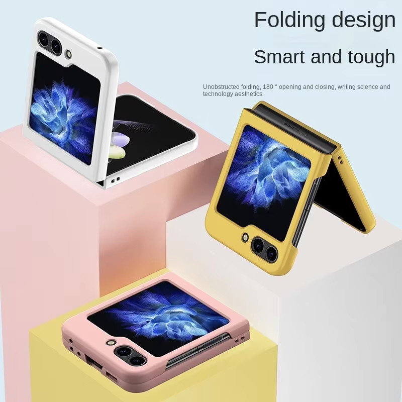 Stoßfeste Hartschalen-Handyhülle mit Hautgefühl für Samsung Galaxy Z Flip 7, 6, 5, 4 und 3 in Grün - Bild 3