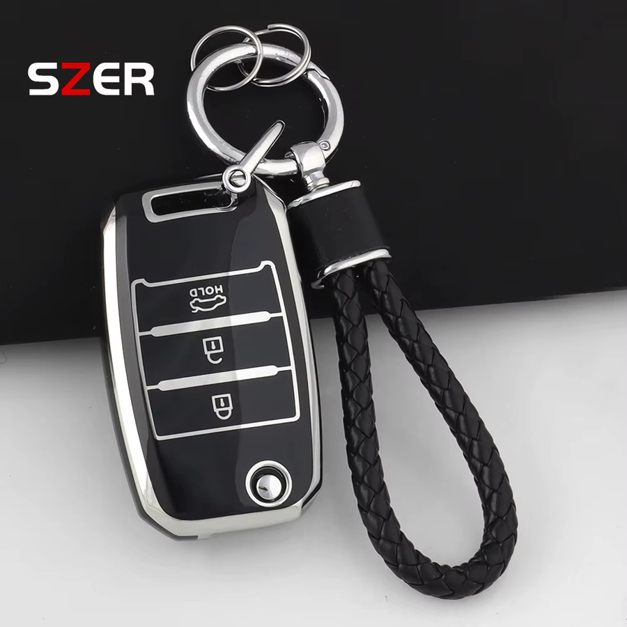 3-Tasten-TPU-Autoschlüsselhülle für KIA Rio, Ceed, Cerato, K3, K5, Sorento, Sportage, Soul, K4, Picanto, Optima, Forte und Stinger von SZER - Bild 1