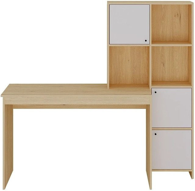 Vente-unique Schreibtisch Aliobini in Weiß, modern und rechteckig, Breite: 156,8 cm - Bild 1