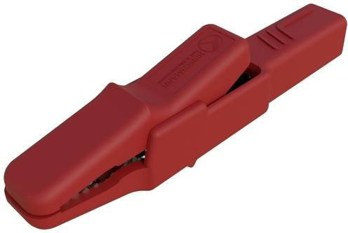 Hirschmann Test & Measurement AK 2 B rt Sicherheits-Abgreifklemme mit 4mm Steckanschluss, CAT II 300V, Farbe: Rot - Bild 1