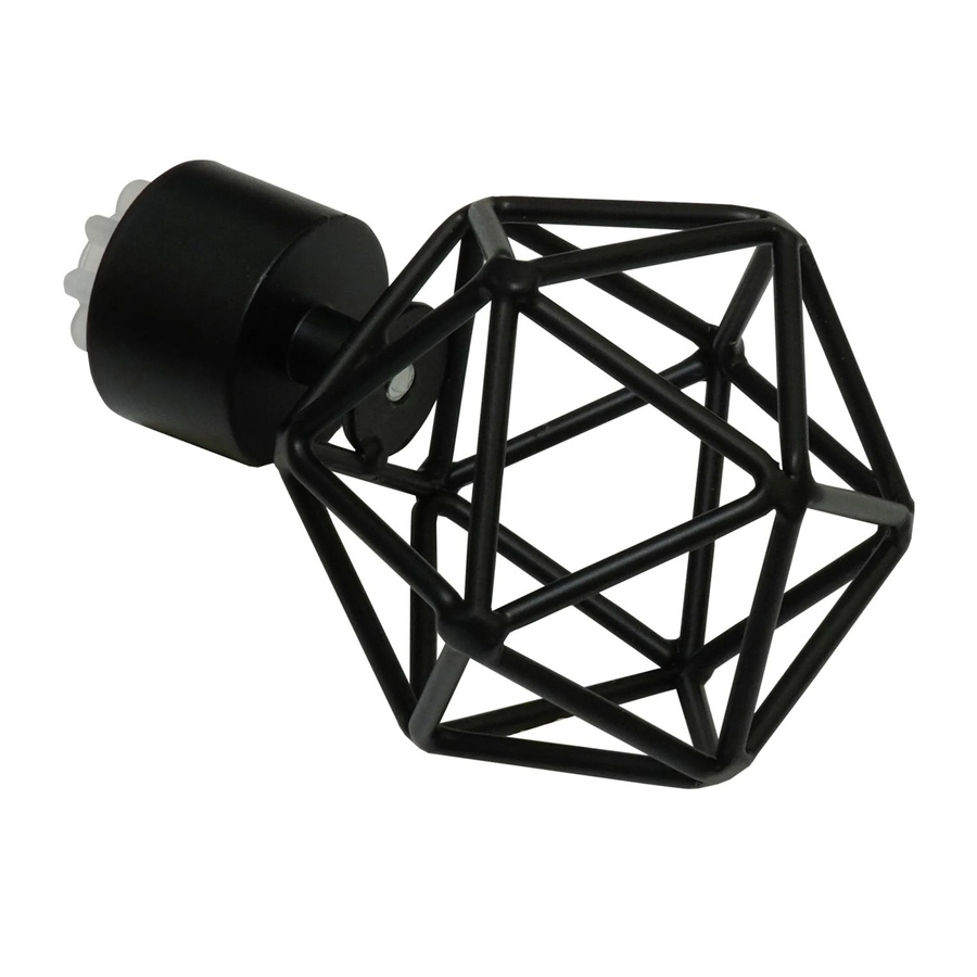 Gardinia Endknopf Cage Denver für Ø 25 mm Schwarz Matt - Bild 2
